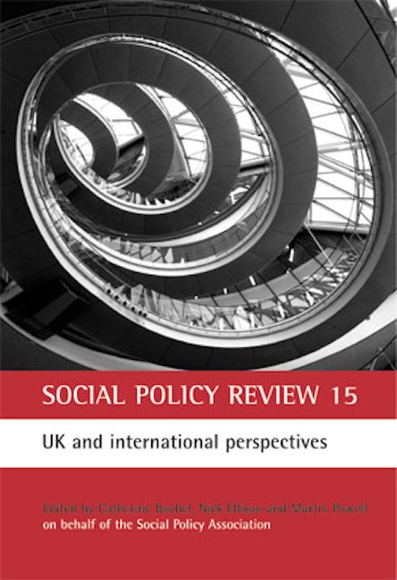 Book cover image for Social Policy Review 15 ISBN: 9781847424709